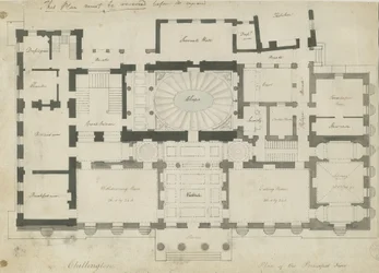 Chillington Hall: rysunek długopisem i ołówkiem, bd [1789]