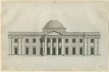 Chillington Hall: rysunek długopisem i praniem, nd [1780s] (rysunek)