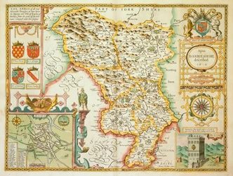 Mapa hrabstwa Derbyshire z „Teatru Imperium Wielkiej Brytanii”