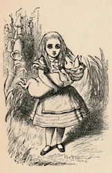 Alicja trzymająca w ramionach świnię, 1889