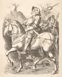The Knight and His Companion Punch, 5 marca 1887, 1887.