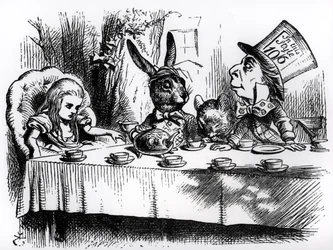 Podwieczorek u Szalonego Kapelusznika, ilustracja z „Alice