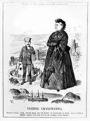 Odwiedziny u babci, ilustracja z "Puncha", opublikowana 3 sierpnia 1889 r.
