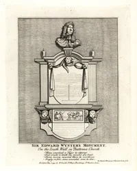 Pomnik Sir Edwarda Wyntera, zm. 1685, na południowej ścianie kościoła Mariackiego Battersea