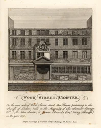 Wood Street Compter, więzienie należące do szeryfów Londynu, zbudowane w burmistrzu Sir Samuela Strange