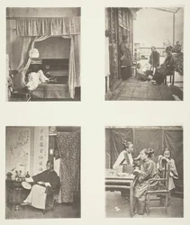 Powiew fajki opiumowej w domu, Po obiedzie, Czytanie honorowe, Toaleta, ok. 1930. 1868.