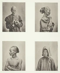 Cztery głowy, typy klasy robotniczej, c. 1868.