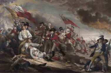 Śmierć generała Warrena w bitwie pod Bunker Hill, 17 czerwca 1775, opublikowano w 1786
