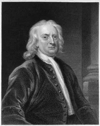 Portret Sir Isaaca Newtona (1642-1727), wyryty przez Edwarda Scrivena (1775-1841)