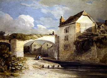 Boys Fishing (akwarela na papierze)