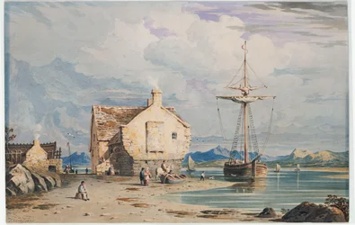 Prom Tegwin z Snowdon w oddali, z okolic Harlech, Północna Walia, 1826