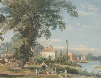 Nad Tamizą w Hammersmith, ca. 1836.