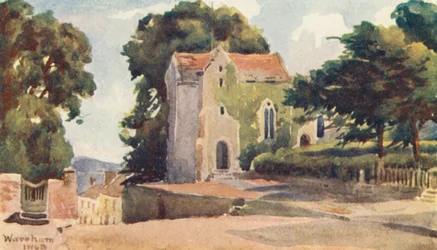 Kościół św. Marcina, Wareham (kolorowa litografia)