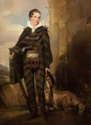 J.W. Gordon, Portret chłopca / Obraz, XIX w.