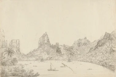 Widok na port Taloo na wyspie Eimeo