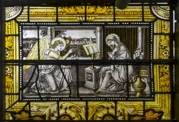 Oxford, Trinity College, James Powell & Sons, John William Brown (1842-1928), Zwiastowanie, 1885