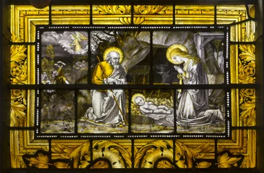 Oxford, Trinity College, James Powell & Sons, John William Brown (1842-1928), Narodzenia, 1885