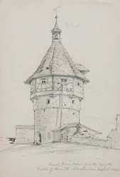 Okrągła Wieża, Zamek Munot, Szafuza, Szwajcaria, 1842 r.