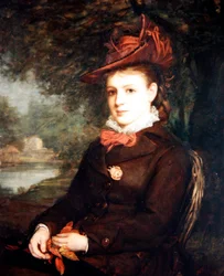Portret młodej damy, ok. 1876 (olej na płótnie)