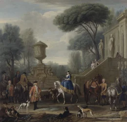 Przygotowania do polowania, ok. 1740-50 (olej na płótnie)
