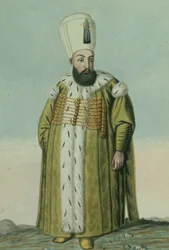 Amurath (Murad) III (1546-95) Sułtan w latach 1574-95, z serii „Portrety cesarzy Turcji”