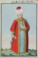 Amurath (Murad) II (1404-51) Sułtan w latach 1421-51, z cyklu „Seria portretów cesarzy Turcji”