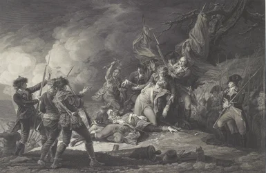 Śmierć generała Montgomery, podczas ataku na Quebec, grudzień 1775, 1798