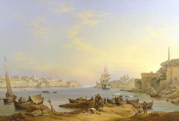 Wielki Port, Valletta, Malta, 1850