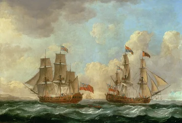 Peregrine w dwóch pozycjach u wybrzeży, 1766