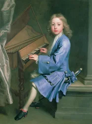 Garton Orme siedzący przy szpinecie, ok. 1707
