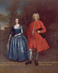Portret Richa, 5. wicehrabiego Irwina i jego żony Anne, ok. 1715-20 (olej na płótnie)