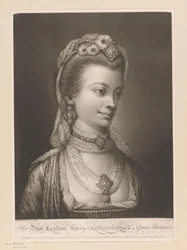 Portret z Charlotte z Meklemburgii Jej Najdoskonalsza Wysokość Charlotte Queen of Great Britain, itd. (tytuł na obiekcie)