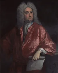 Sir John Vanbrugh (1664-1726), Clarenceux King of Arms (olej na płótnie)