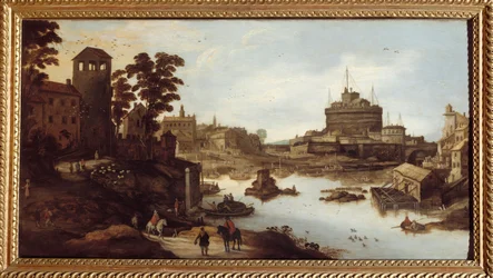 Widok na Tyber (Tevere) i Zamek Świętego Anioła (Castel Sant