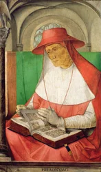Portret św. Hieronima (347-420) c.1475 (panel)