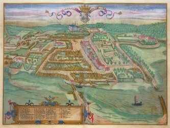 Zimno, z „Civitates Orbis Terrarum” Georga Brauna (1541-1622) i Fransa Hogenburga (1535-90), ok.1572 (kolorowa rycina)