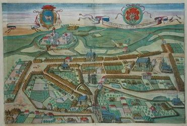 Lovicensis, z „Civitates Orbis Terrarum” Georga Brauna (1541-1622) i Fransa Hogenburga (1535-90), ok.1572 (kolorowa rycina)