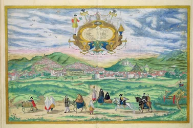 Mapa Granady z „Civitates Orbis Terrarum” Georga Brauna (1541-1622) i Fransa Hogenberga (1535-90), 1563