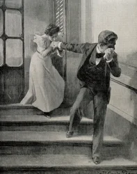 Smutne pożegnanie. 1900 (rysunek)
