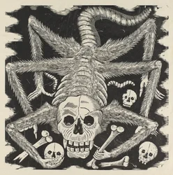 Calavera huertista, ok. 1914, druk 1930 (fotoreliefa akwaforta z grawerem)