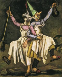 GUTIERREZ SOLANA, Jose (1886-1945). Maski tańczące ramię w ramię. 1938. Olej na płótnie. HISZPANIA. MADRYT (WSPÓLNOTA AUTONOMICZNA). Madryt. Fundacja Kulturalna Mapfre Vida