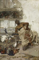 Targ drobiu, Tanger, ok. 1881 (olej na drewnie)