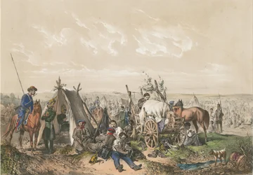 Scena z wojny o niepodległość na Węgrzech 1849 r. 1849