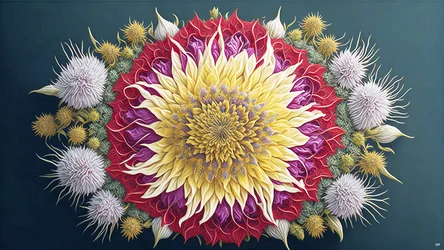 mandala: Oset z kwiatami elementy_01