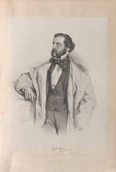 Portret śpiewaka operowego Achille De Bassini 1819-1881 , 1854.