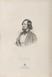 Portret flecisty i kompozytora Giulio Briccialdiego 1818-1881, przed 1850 rokiem.