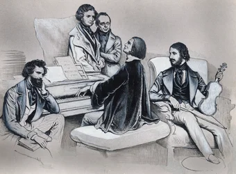Rysunek według litografii Josefa Kriehubera (1800-1876)