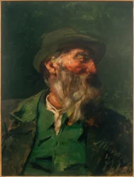 Portret myśliwego w półprofilu