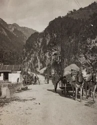 Album "Moja wojna światowa - wspomnienia Frontu Południowo-Zachodniego w Karyntii, Włochy, Trentino-Alto Adige) 31.03.1915-12.11.1918 - Wiedeń Josefa Zohlego": wagon wojskowy (zdjęcie czarno-białe)