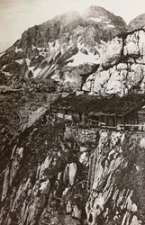 Album "Moja wojna światowa - wspomnienia Frontu Południowo-Zachodniego w Karyntii, Włochy, Trentino-Alto Adige) 31.03.1915-12.11.1918 - Josef Zohles Vienna": obóz wojskowy górski (b/w